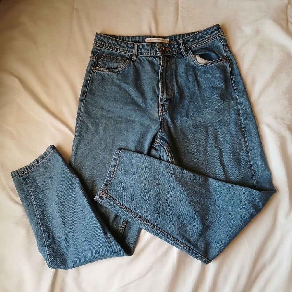 Zara Trafaluc Mom Jeans Straight Leg Size 6